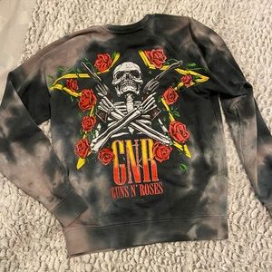 Tie-Dye Guns N Roses longsleeve pullover